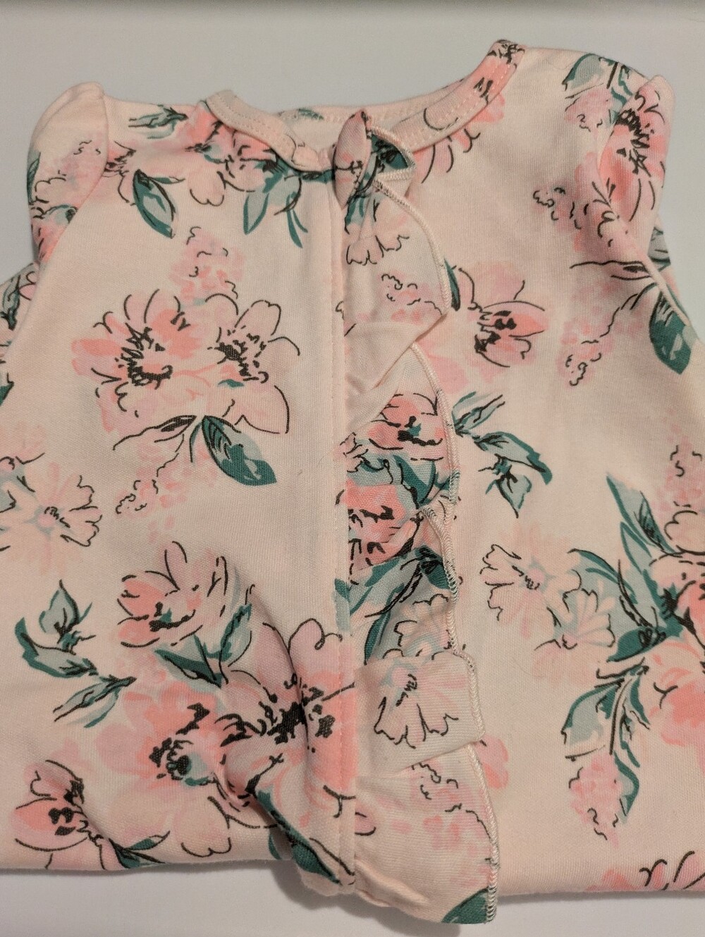Little Me Zip Footed One-Piece - Dream Floral